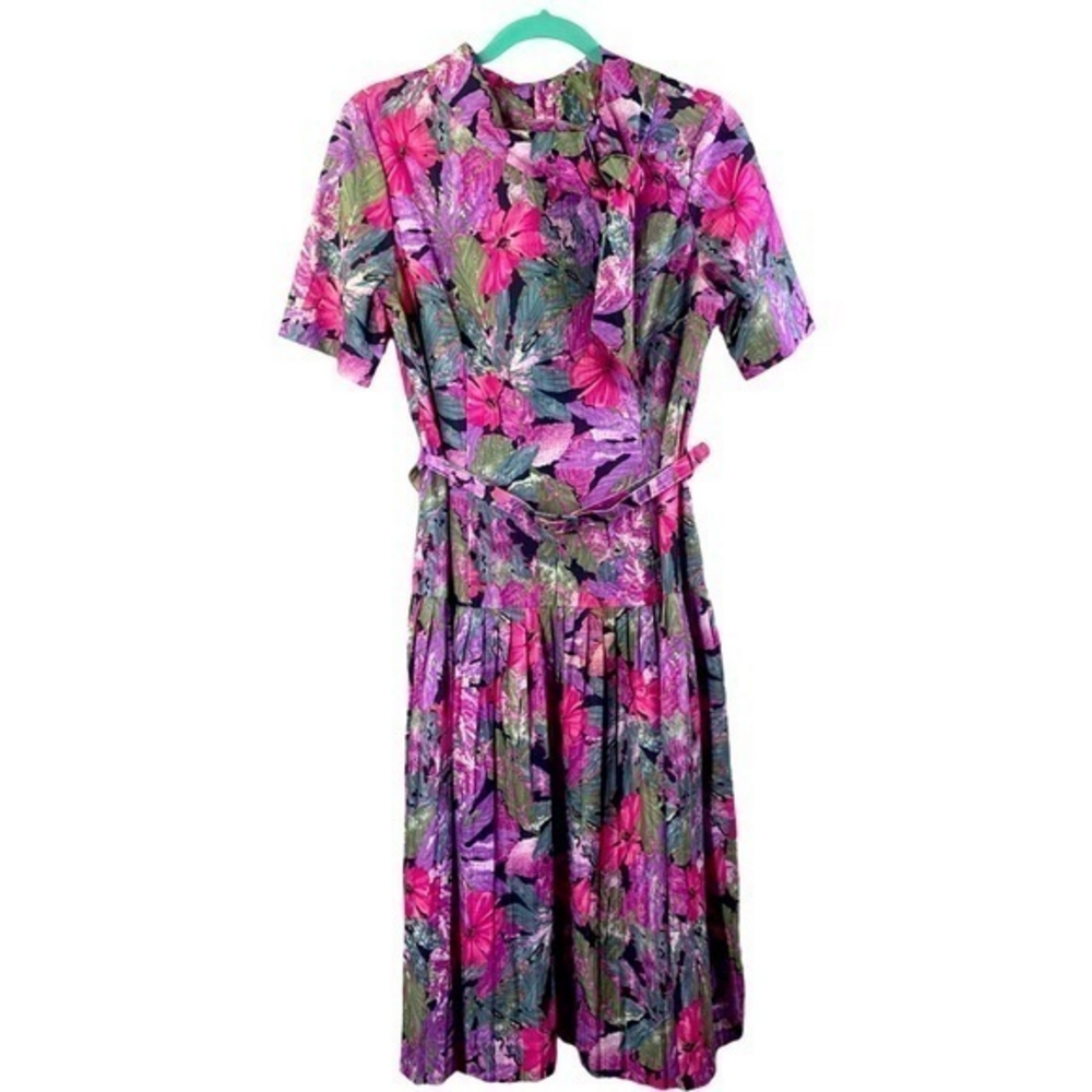 Vintage Dress Handmade Floral‎ Whimsical Pinup Romantic Nostalgic Old Hollywood